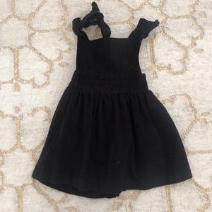 Black corduroy romper dress